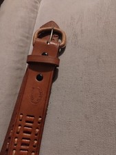 Mexico Hand Made Brown Leather Belt Sz 32