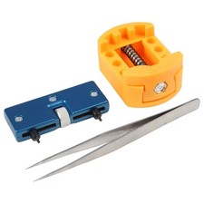 Watch Repair Tool Kit 3in1 Back Cover Opener Holder Stand and Tweezers