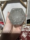 Vintage Pressed Glass Vase, Diamond Pattern.  9.25 Inches Tall — photo 2