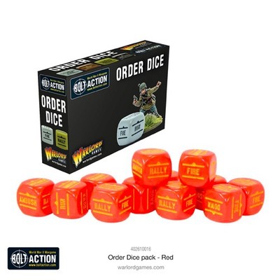 Bolt Action: Orders Dice Pack - Red Miniatures - Brand New Sealed