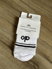 Alo Yoga Unisex Half Crew Throwbacks socks Size Medium