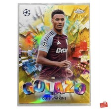 Tarjeta Topps 2023/24 Cromo UCL Golazo Aston Villa Ollie Watkins Oro/50. #GZ-18