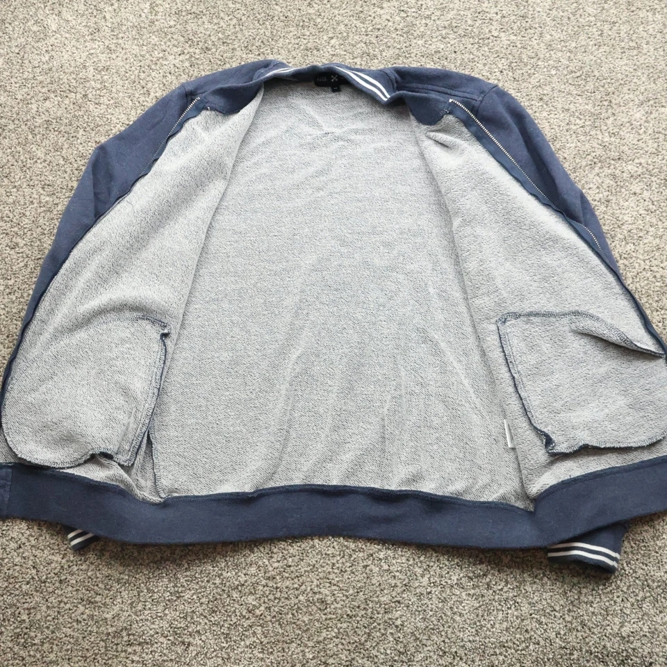 Chaqueta Mark McNairy Para Hombre Mediana Azul Bombardero Algodón Poliéster Ropa Exterior Informal Foto 4 de 4