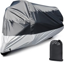 Motorcycle Cover Waterproof Outdoor - PSLER Universal Rainproof Snowproof Motorc