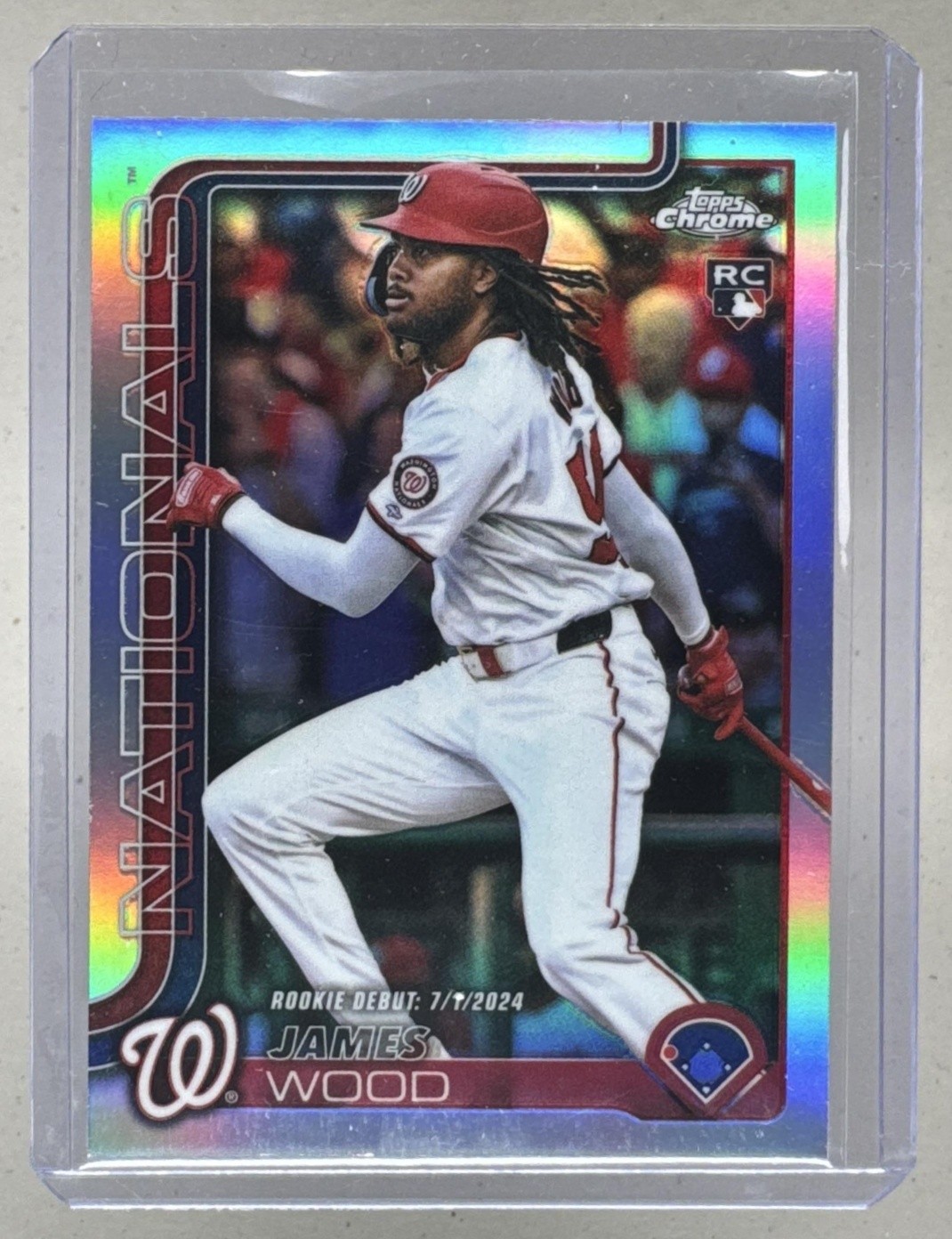 James Wood 2025 Topps Chrome Update #USC95 Refractor Rookie RC