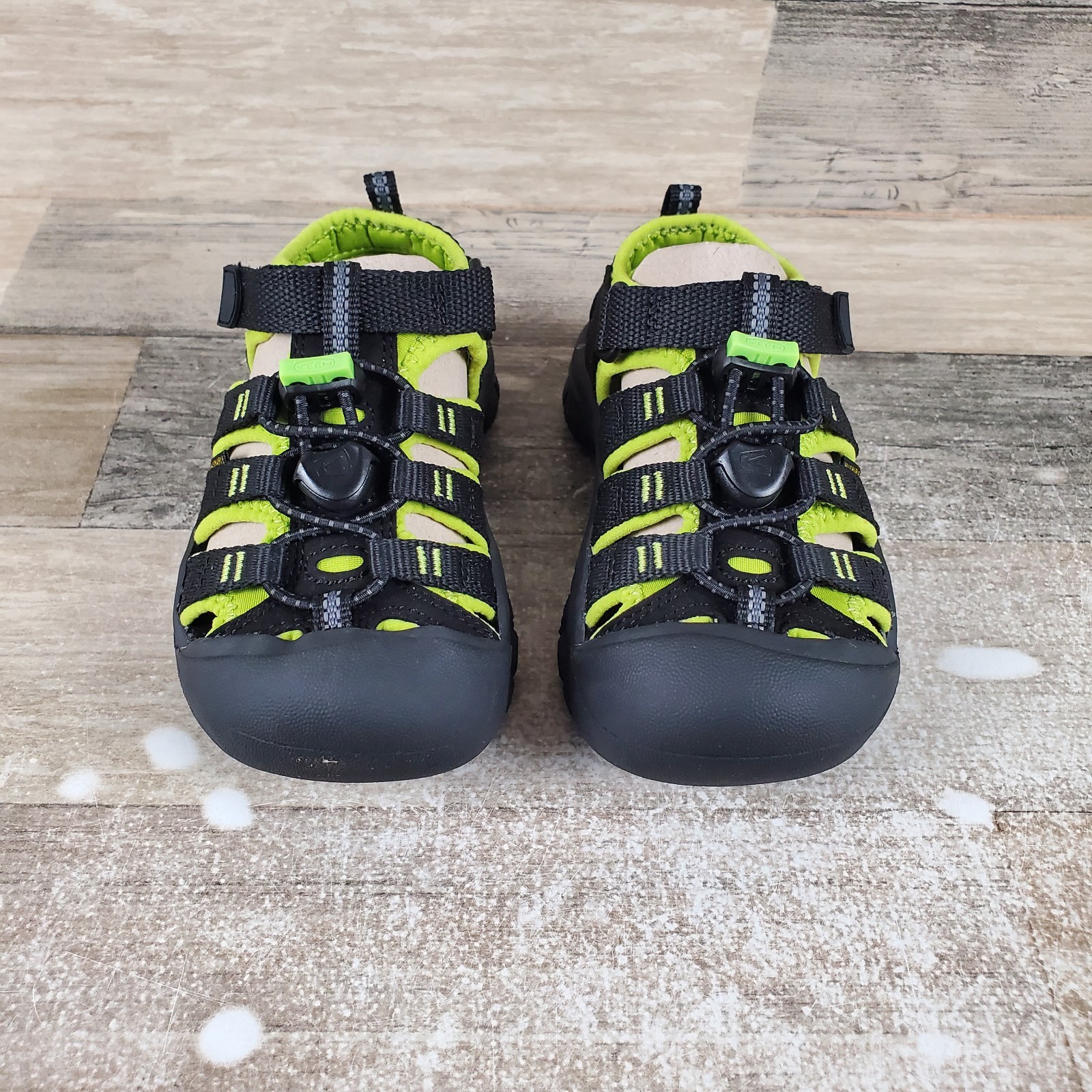 Sandali sportivi per bambini Keen Newport H2 taglia 9 nero verde lime impermeabili scarpe da trekking