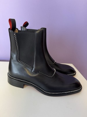 Christian Louboutin Men Black Cocoriclou Studded Leather 
