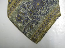 Barrington SILK Tie Necktie 58 x 3.75 green gray blue 14920