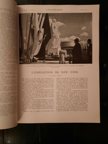 Vintage NY Worlds Fair 1939 French Magazine L'ILLUSTRATION oversize many illust - Picture 2 of 4