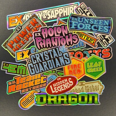Pokemon Binder Stickers - All EX Ruby & Sapphire - Inc Set Symbol - You ...