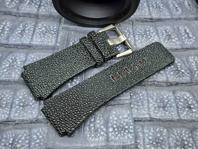 26mm/24mm Stingray Leather Watch Band Vintage Minimalist Design Bespoke