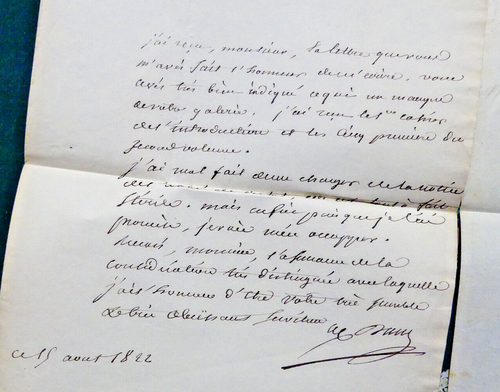 1805-1822 lot 2 lettres autographe du Comte Daru homme de confiance de NAPOLEON - Picture 3 of 3