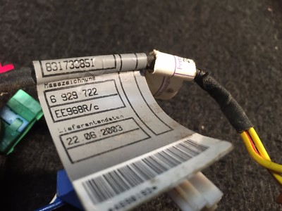 BMW OEM E60 E61 Passenger Right Front Sport Seat Wiring Harness  