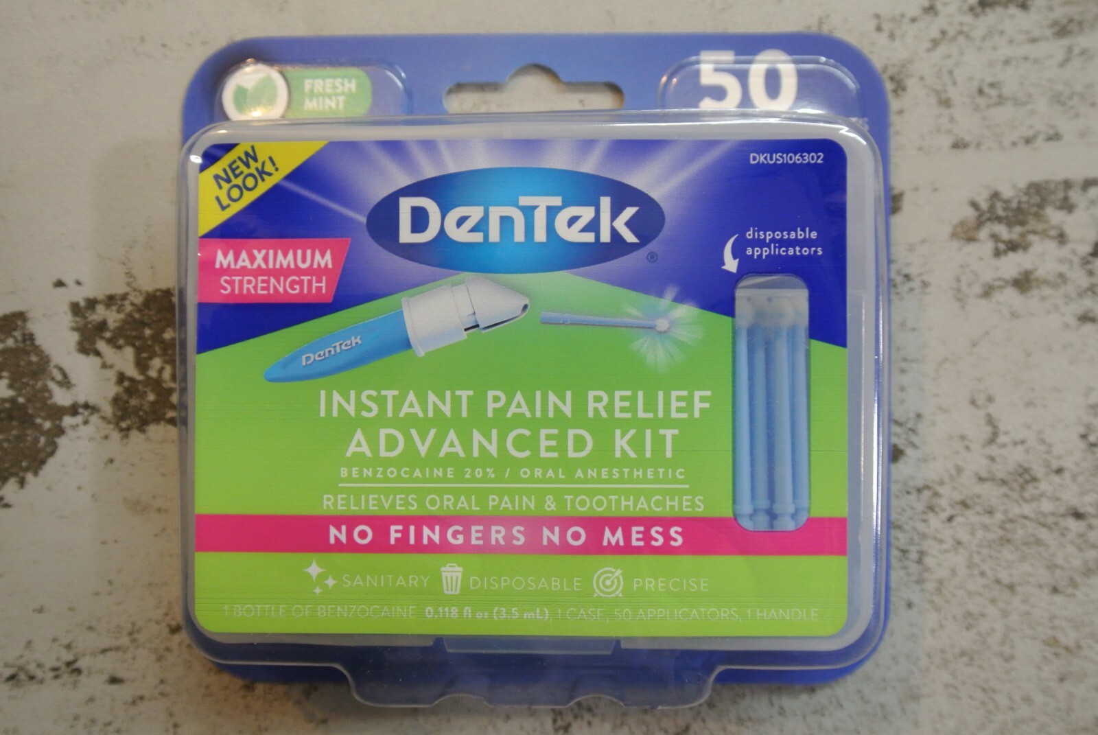 (4) DenTek Instant Oral Pain Relief Advanced Kit Maximum Strength 50