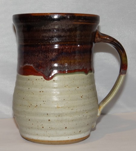 Tazza Mark of the Potter in gres x grande terracotta smaltata artigianale firmata MW - Foto 2 di 11