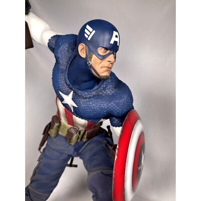 Statue Sideshow Captain America Allied Charge On Hydra – Format Premium 1/4 (Occasion)