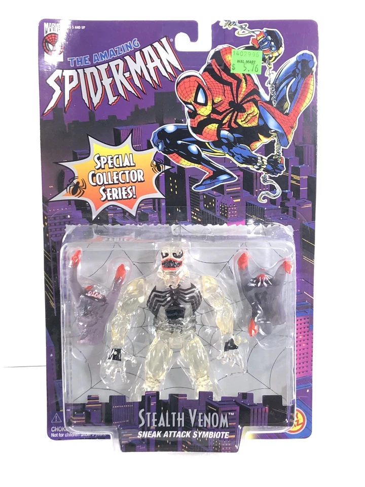 1996 The Amazing Spider-Man Lot Of 3 Stealth Venom, Variant, & Total Armor Rhino - Image 3 of 4