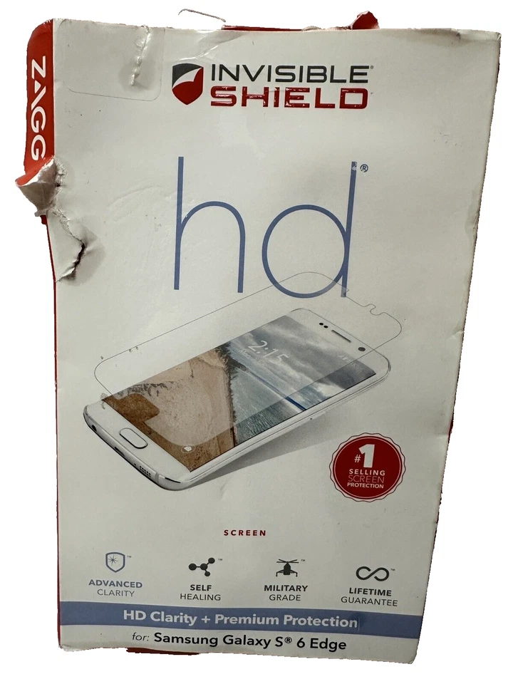 Zagg InvisibleShield 高清屏幕保护膜 Galaxy S6 Edge 透明 — 第 2/2 张图片