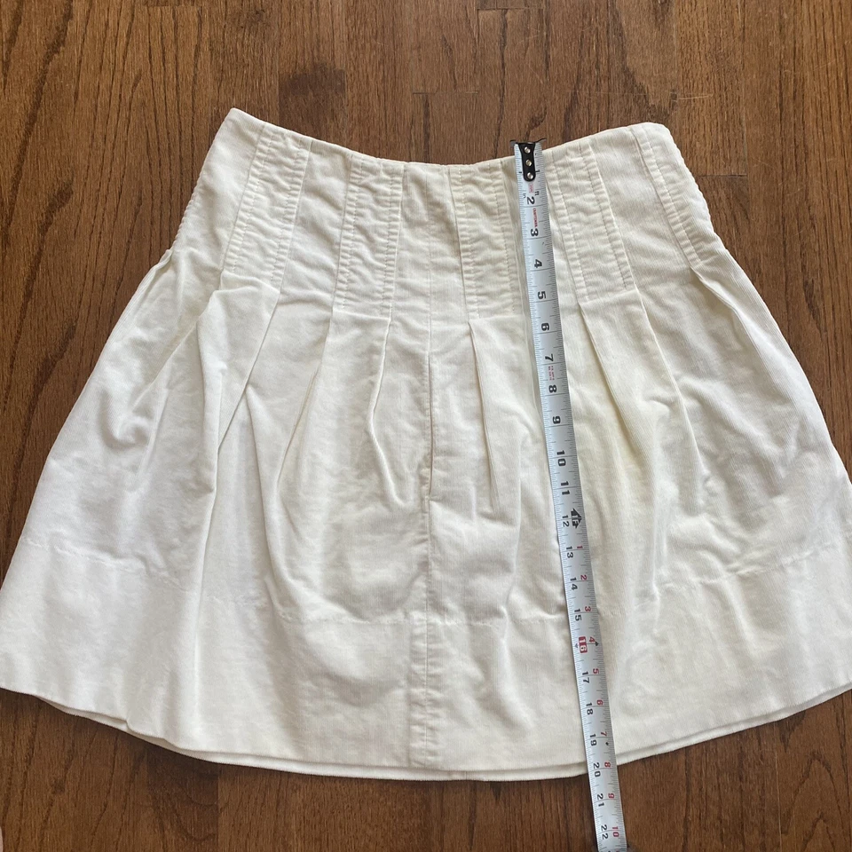 Falda Leggiadro Blanca Línea A Náutica Verano Algodón Diseñador Elegante Para Mujer Talla 6 Foto 3 de 4