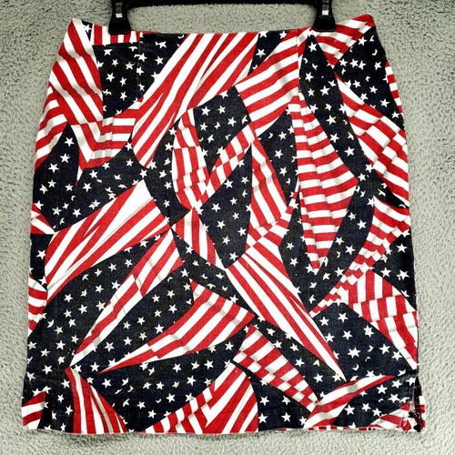 Infusion Vintage Flag inspiriert Minirock Damengröße 12 rot, weiß & blau