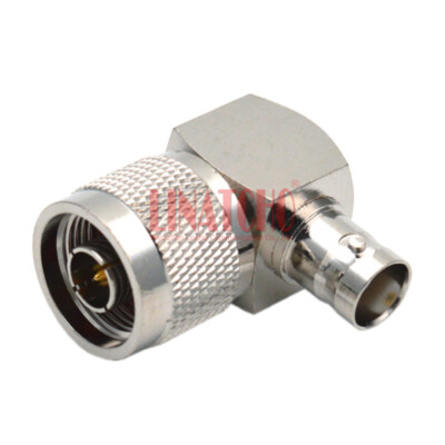Right Angle Turn a Corner N Male to BNC Female Radio Antenna Converter Connector