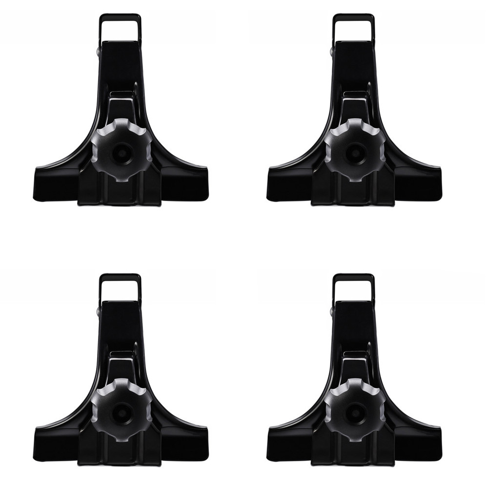 Thule 951 Gutter Foot Pack + Thule 766 Reinforced Roof Bars eBay