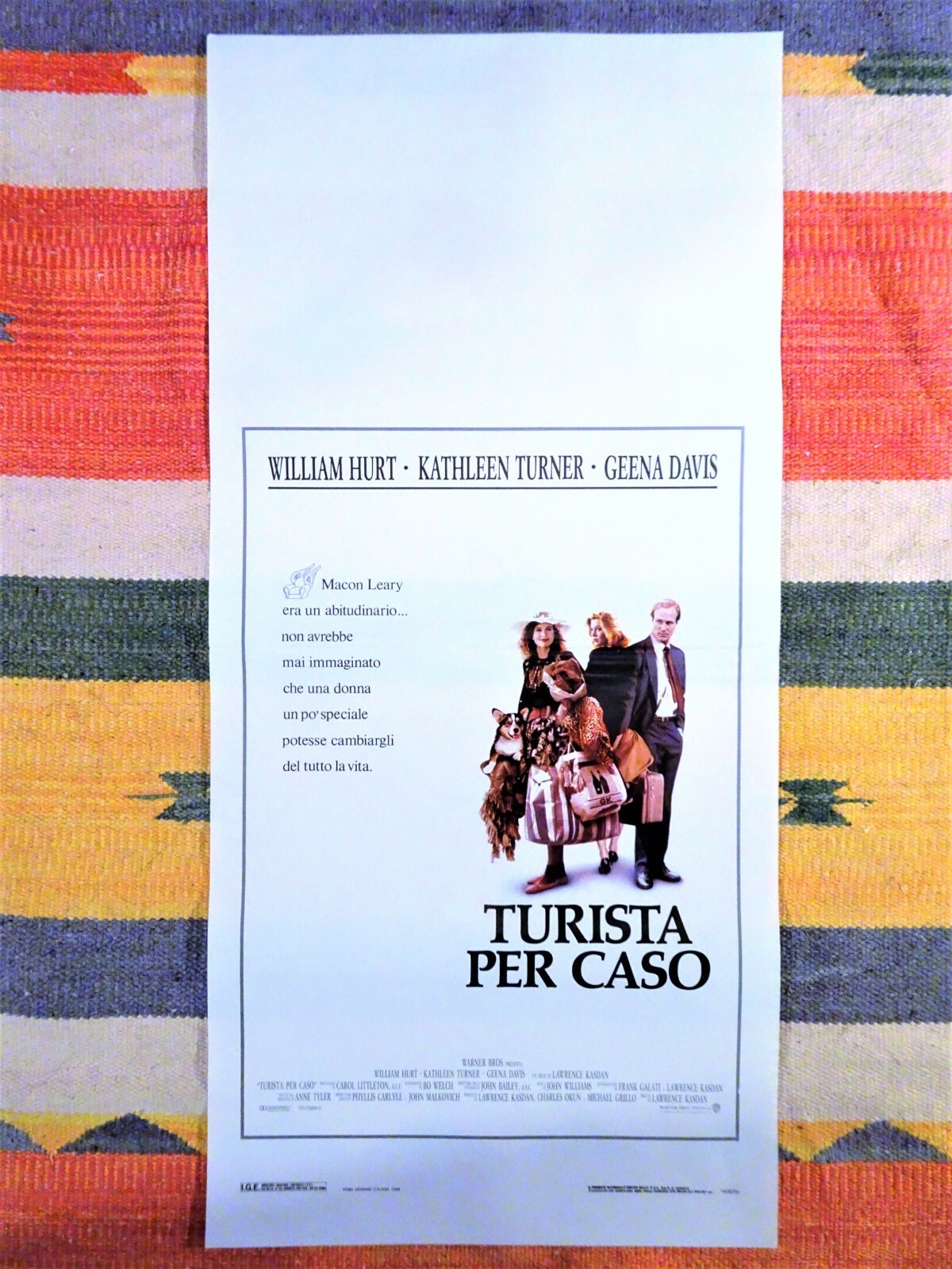 Locandina originale film Turista per caso (1988) - Regia di Lawrence Kasdan
