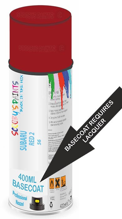Basecoat Aerosol For Subaru Red 2 56 Spray Paint Chip Removal
