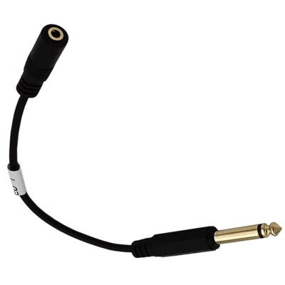 Stereo 1/8" Female To Mono 1/4" Male Audio Adapter - TRS To TS, By SWAMP Industries
