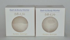 Image of 2 NEW BATH & BODY WORKS KONJAC SPONGE CREAM VEGETABLE FIBERS VEGAN ANTIOXIDANTS
