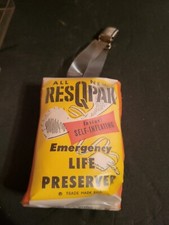 All New RESQPAK LIFE PRESERVER Made in USA antique collectable MUTER company