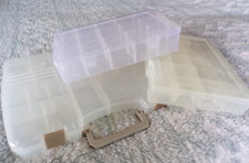 Plastic Multi-Compartment Storage Trays 3 count