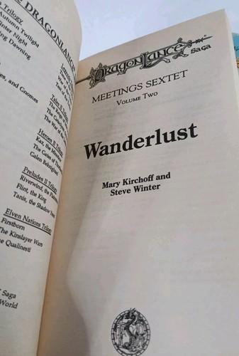 Dragonlance - The Meetings Sextet Volumes 1 & 2 KINDRED SPIRITS & WANDERLUST Lot - Picture 5 of 6