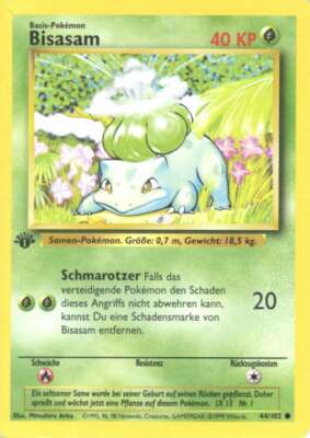 1999 Pokemon German 44 Bisasam Bulbasaur 1st Edition | eBay