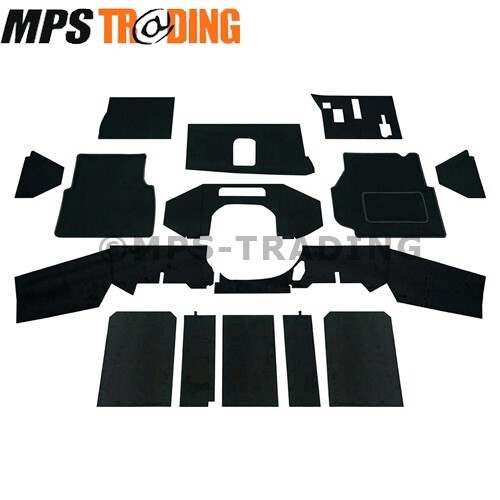 Land Rover Defender Schwarz Front Teppich Set 300TDI TD5 RHD R380 Tunnel DA4911 - Bild 1 von 10