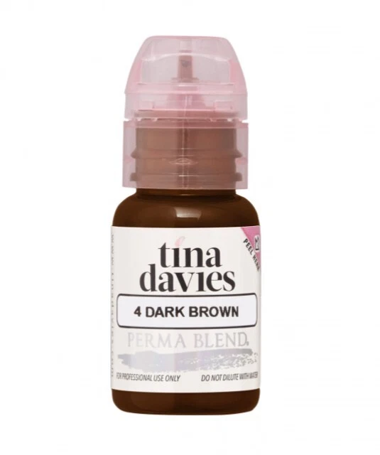 PMU Eyebrow Pigment - Tina Davies Dark Brown Perma Blend 15ml UK Seller