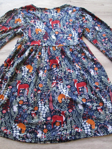 ❤ PICAPINO girls woodland animals dress 5 5T long sleeves - Picture 17 of 24