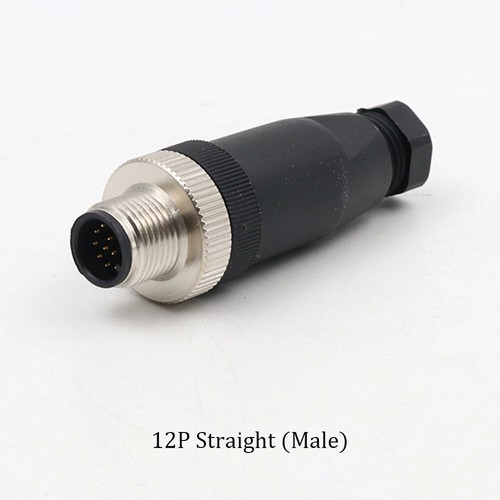 PG7 M12 Aviation Plug Sensor Connector 4/12Pin Male/Female/Right Bend Angle Plug - Picture 15 of 31