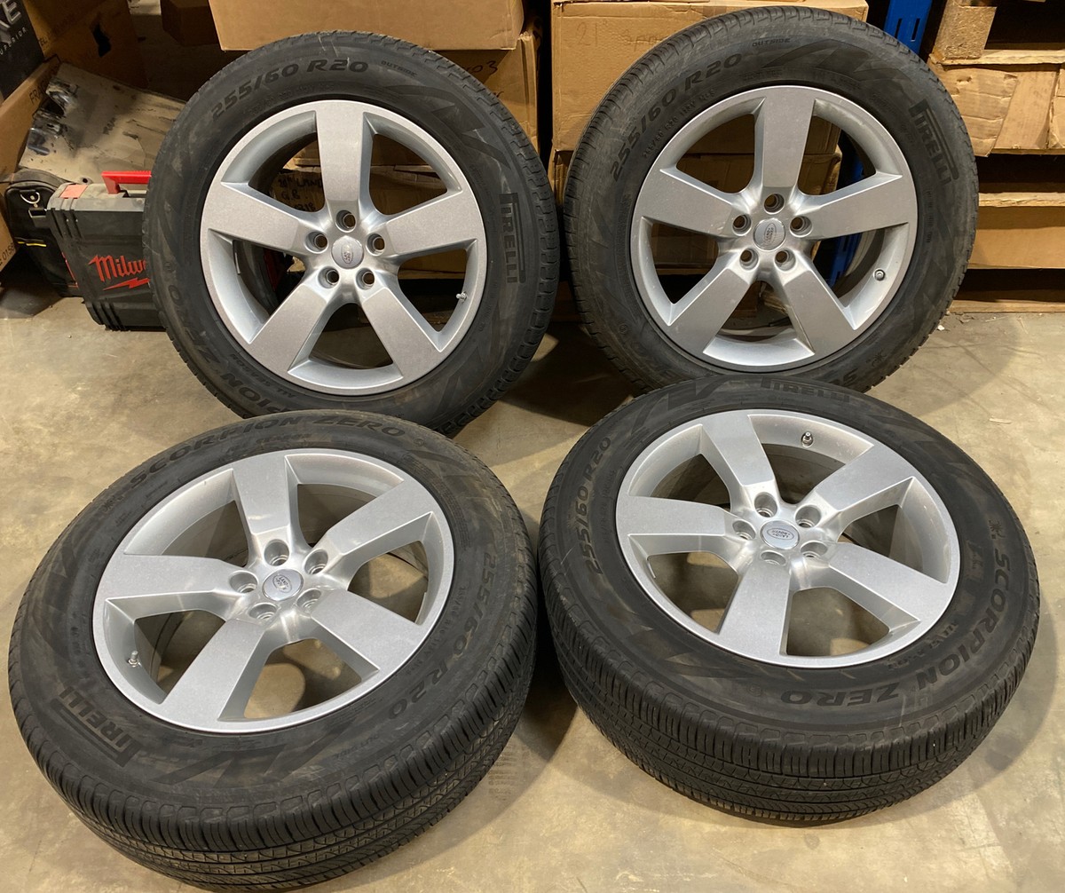るー Set of 4 Genuine Defender L663 20” Style 5098 Silver Alloy Wheels