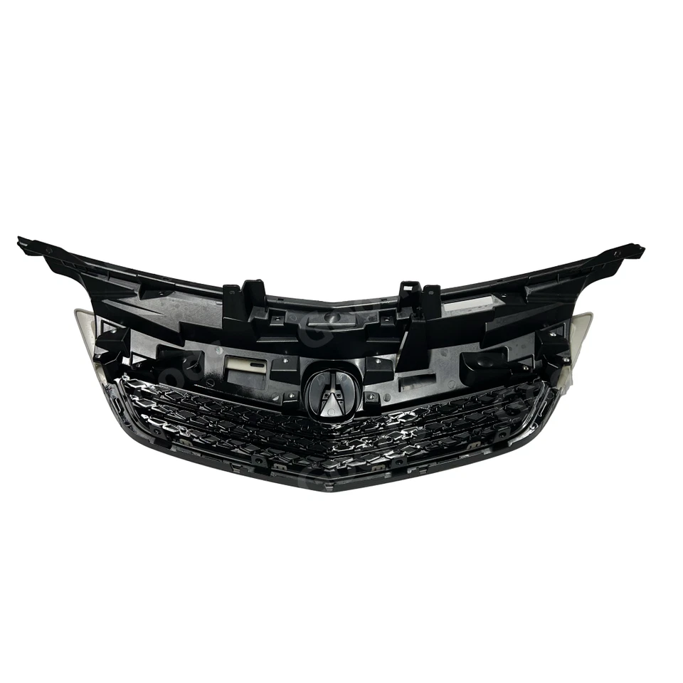 Rejilla de parachoques delantero con kit de cubierta de moldura superior negro brillante para Acura TL 2012-2014 Foto 4 de 4