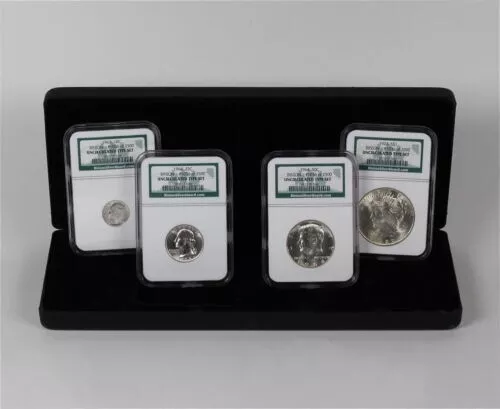 1922-1964 10C, 25C, 50C, & $1 NGC Binion Hoard Uncirculated Type Set #1036/2500