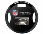 SEATTLE SEAHAWKS Black STEERING WHEEL COVER Poly-Suede & Mesh NFL Fremont Die