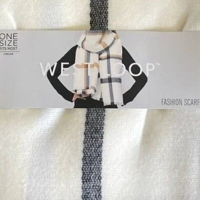 West Loop Cream Fashion Scarf New in Packaging