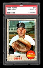 1968 Topps #89 JAKE GIBBS New York Yankees PSA 9 MINT CENTERED!
