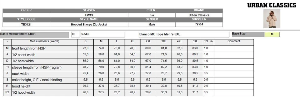 Urban Classics Hooded Sherpa Zip Jacket Fleece Sweatshirt Men's Beige Black - Image 2 of 4