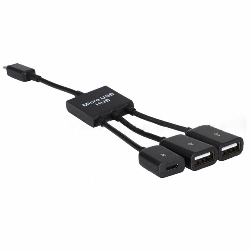 3合1微型USB集线器OTG充电线扩展适配器Android三星平板电脑 — 第 3/4 张图片