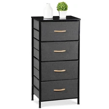4 Drawer Fabric Dresser Storage Tower Closet Entryway Hallway Nursery Room Wood