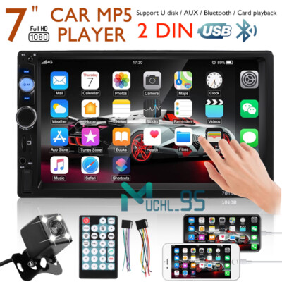 Radio Estereo De Pantalla Para Coche Carro Auto MP5 Tactil Doble 2 Din Bluetooth