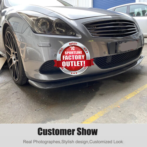 Carbon Fiber Front Bumper Lip Spoiler Fit for Infiniti G35 G37 Coupe 2009-2013 - Picture 3 of 12