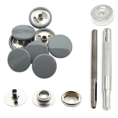 15mm Press Studs Snap Fasteners with Hand Tool for Clothing Dresses Handbags - Picture 13 of 29